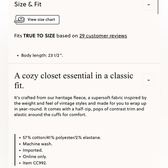 J.Crew Heritage fleece half-zip sweatshirt with contrast trim - Picture 4 of 5